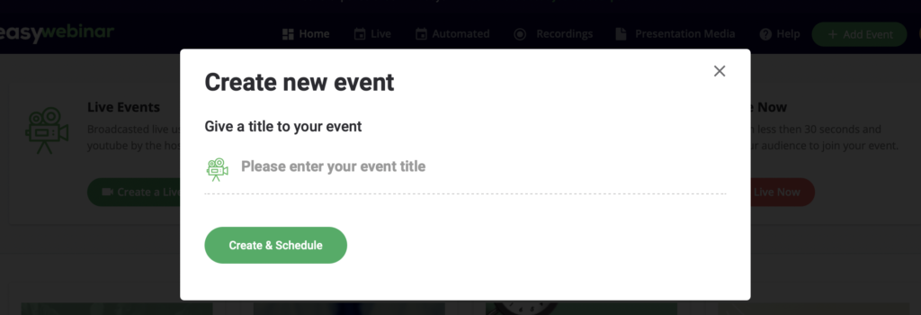 create new event