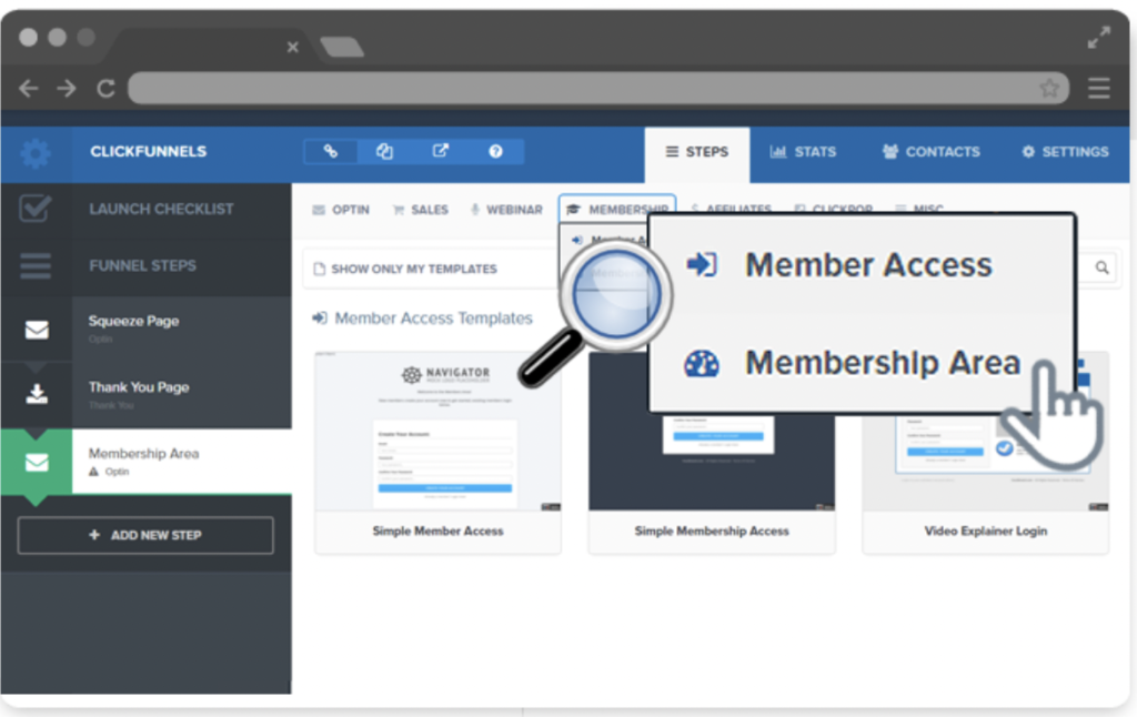 clickfunnels membership site