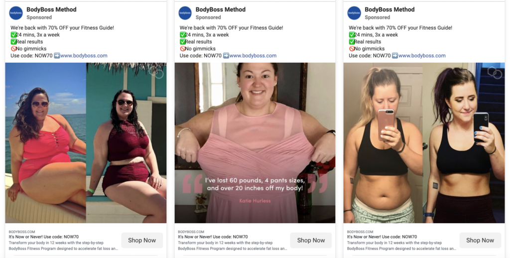 bodyboss before and after photo ads