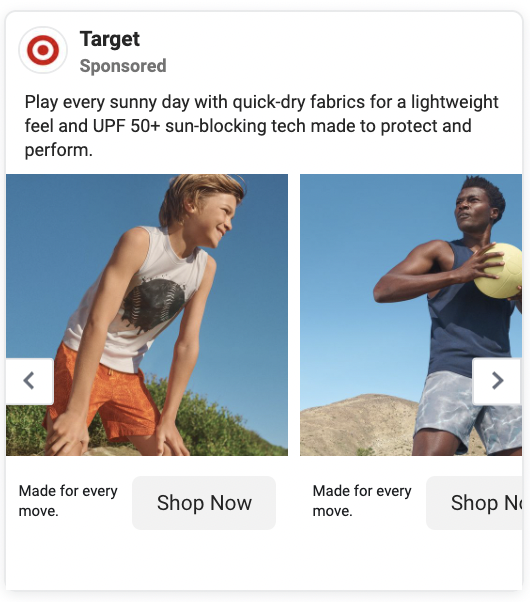 target ad example