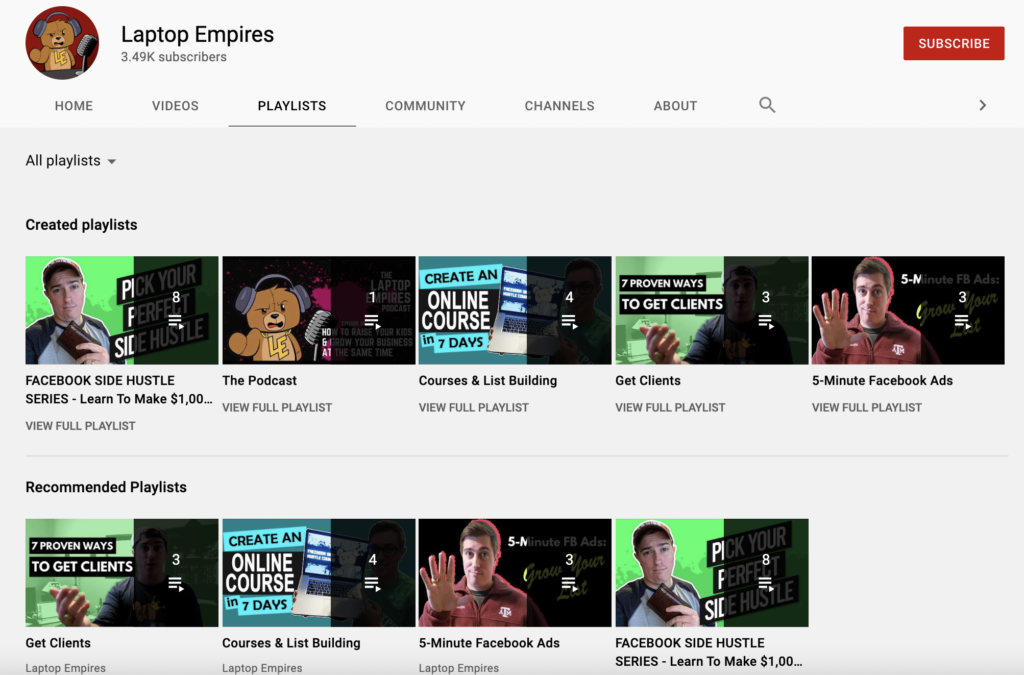 laptop empires youtube video playlist